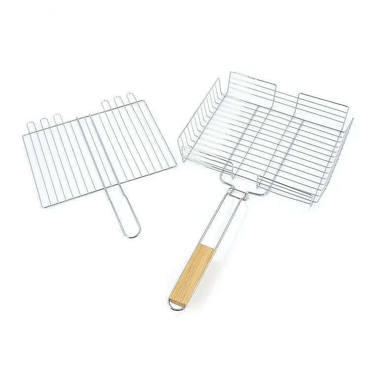 Stainless Steel Heavy Duty BBQ Grill Grid Basket YF-38