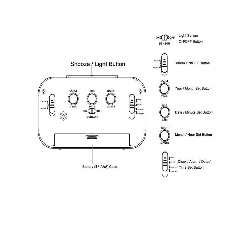 LCD Digital Alarm Clock DC-257
