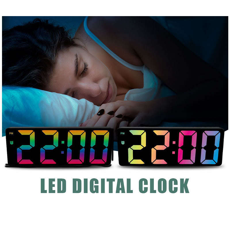 LED Colorful Battery Powered Digital Alarm Clock HC-30