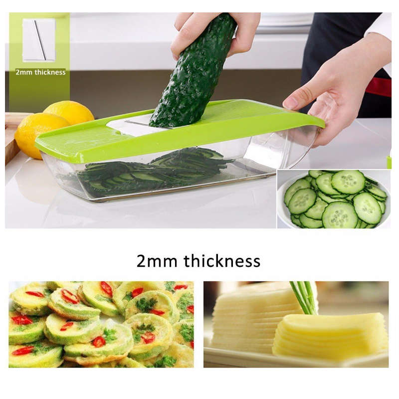 All-in-One Multifunctional Food Slicer With Interchangable Blades  F12-8-91