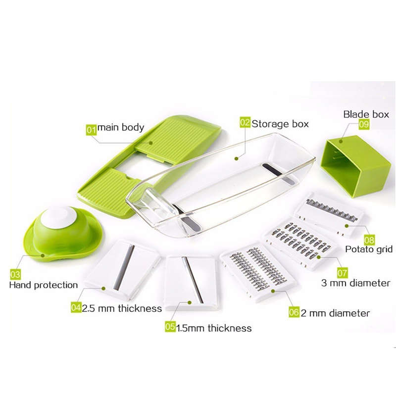 All-in-One Multifunctional Food Slicer With Interchangable Blades  F12-8-91