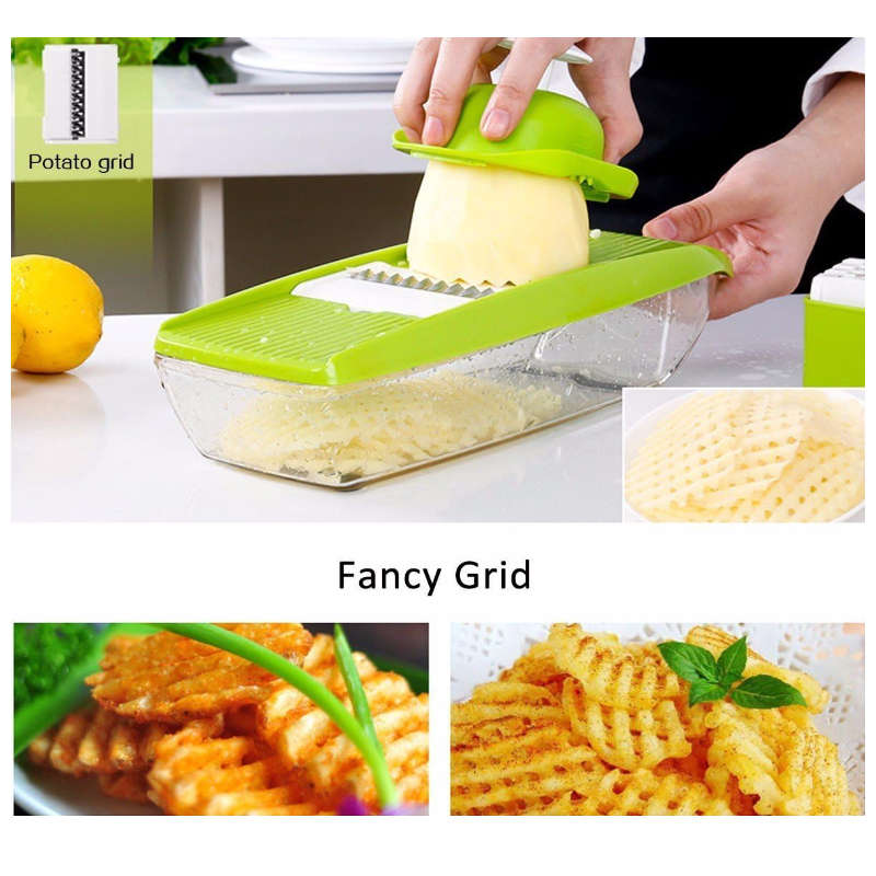 All-in-One Multifunctional Food Slicer With Interchangable Blades  F12-8-91