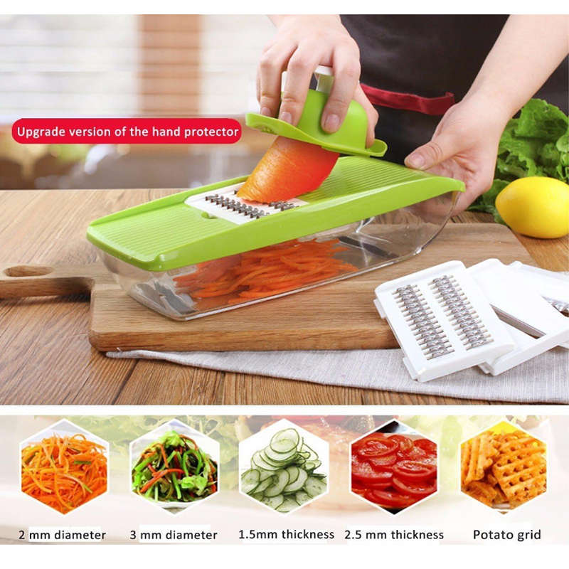 All-in-One Multifunctional Food Slicer With Interchangable Blades  F12-8-91