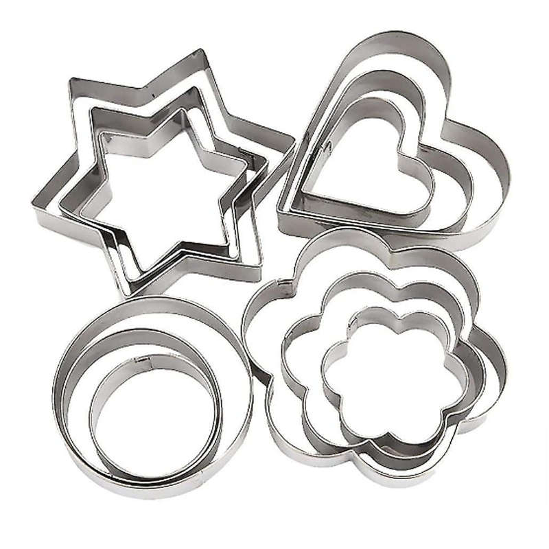 12-Piece Stainless Steel Cookie Cutter Set