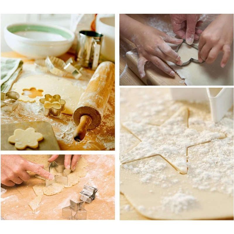 12-Piece Stainless Steel Cookie Cutter Set