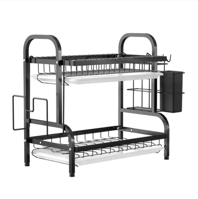 2-Layer Stainless Steel Kitchen Dish Drying Rack Organizer ID-102