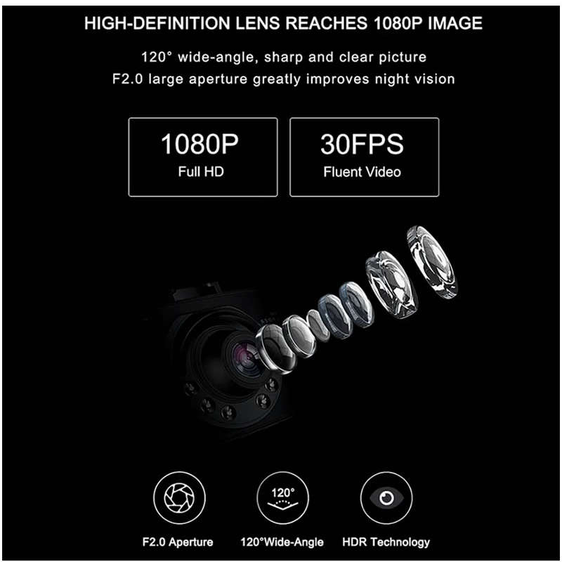 1080P Advanced Portable Digital Car Video Camera Q-R7