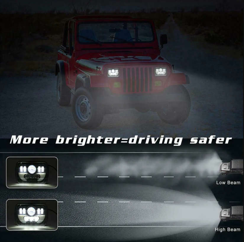 2pcs Of 7" Aluminum Shell LED Off Road Driving Headlight