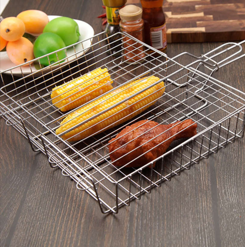 Stainless Steel Heavy Duty BBQ Grill Grid Basket YF-38