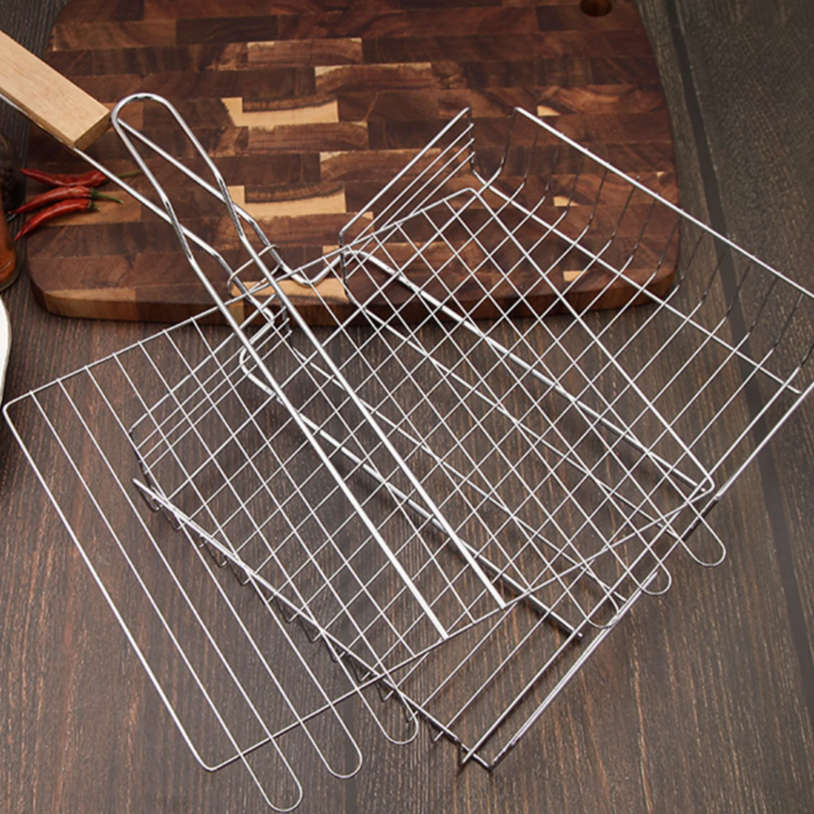 Stainless Steel Heavy Duty BBQ Grill Grid Basket YF-38