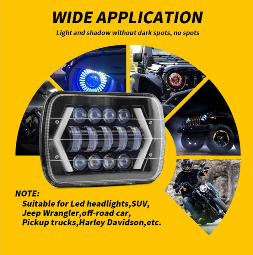 2pcs Of 7" Aluminum Shell LED Off Road Driving Headlight