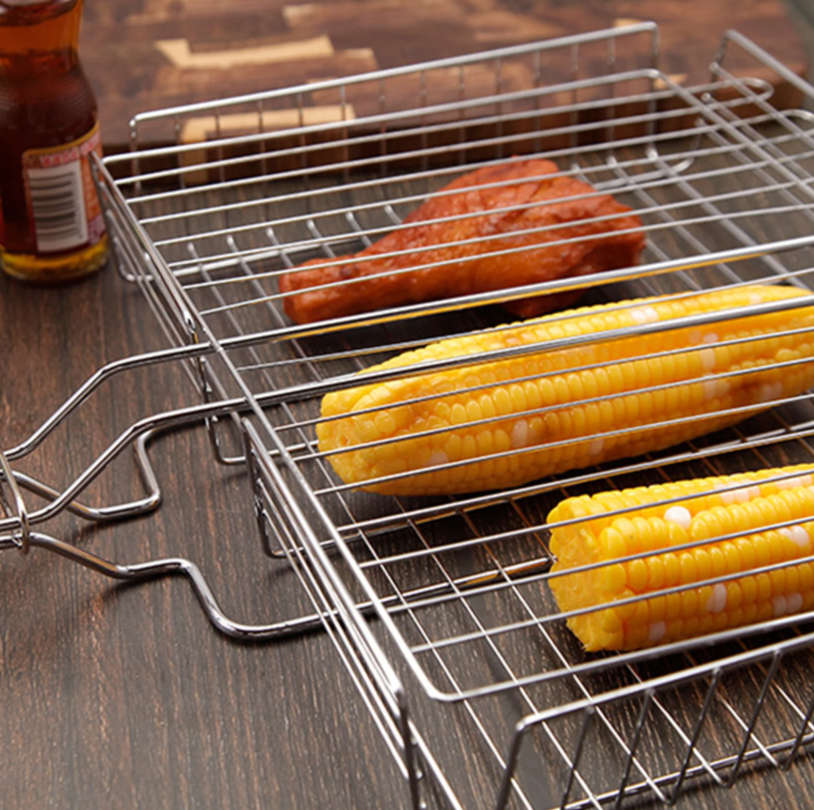 Stainless Steel Heavy Duty BBQ Grill Grid Basket YF-38