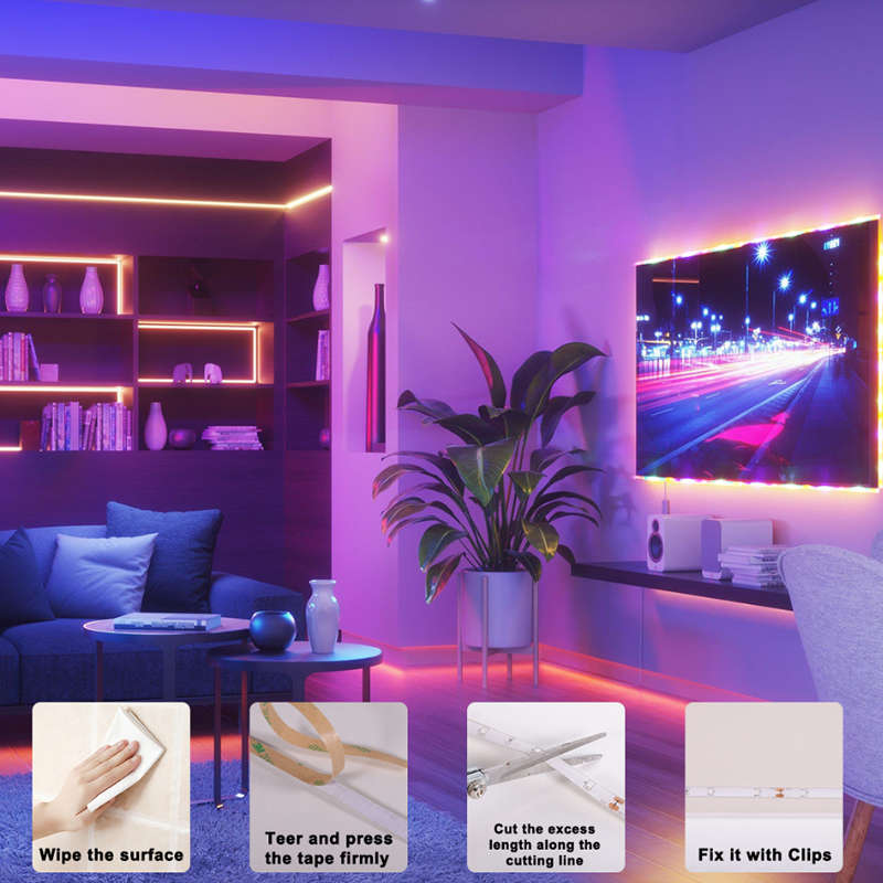 LED Lights 5M Color Changing Strip Lights 12V/DC 5050RGB