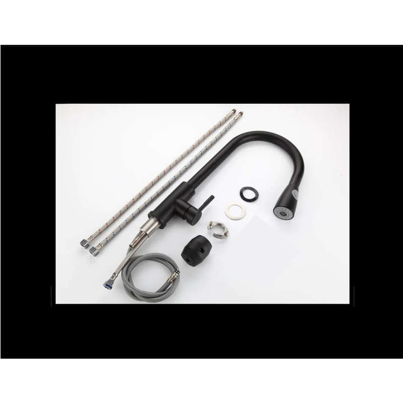 Brass Extendable Kitchen Mixer and Pressure Adjustment- AY406-054