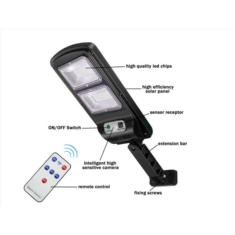 2 Set Of 100W Solar LED Motion Sensor Outdoor Lamp JT-TYTP-100W