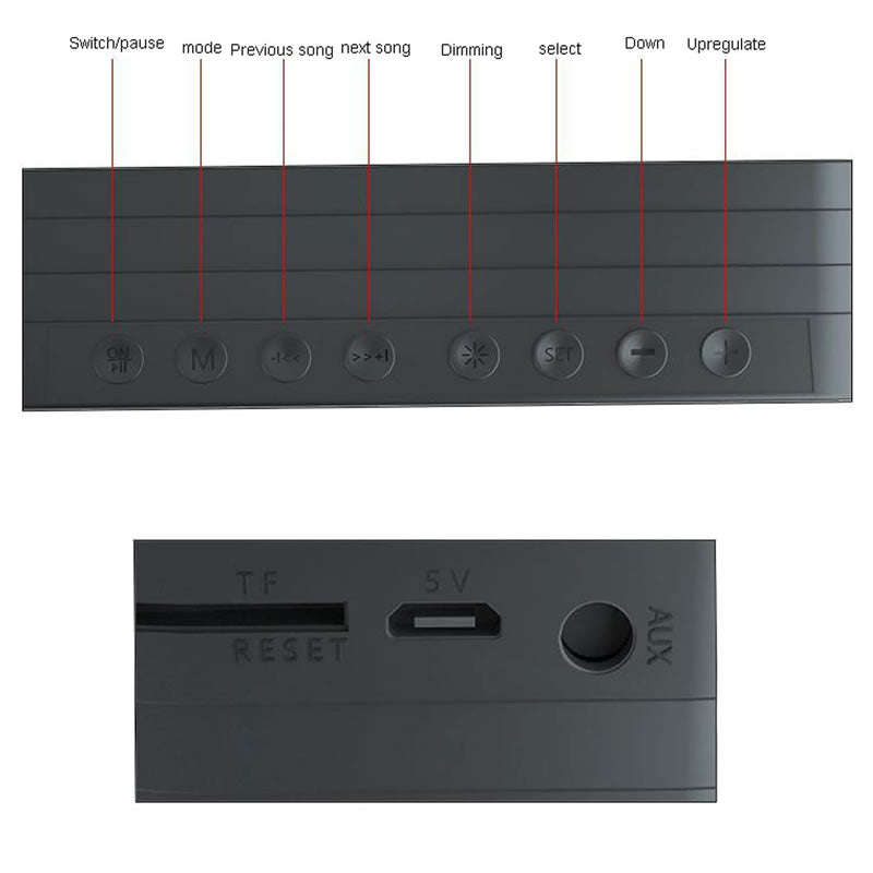 Portable Clock And Bluetooth Speaker