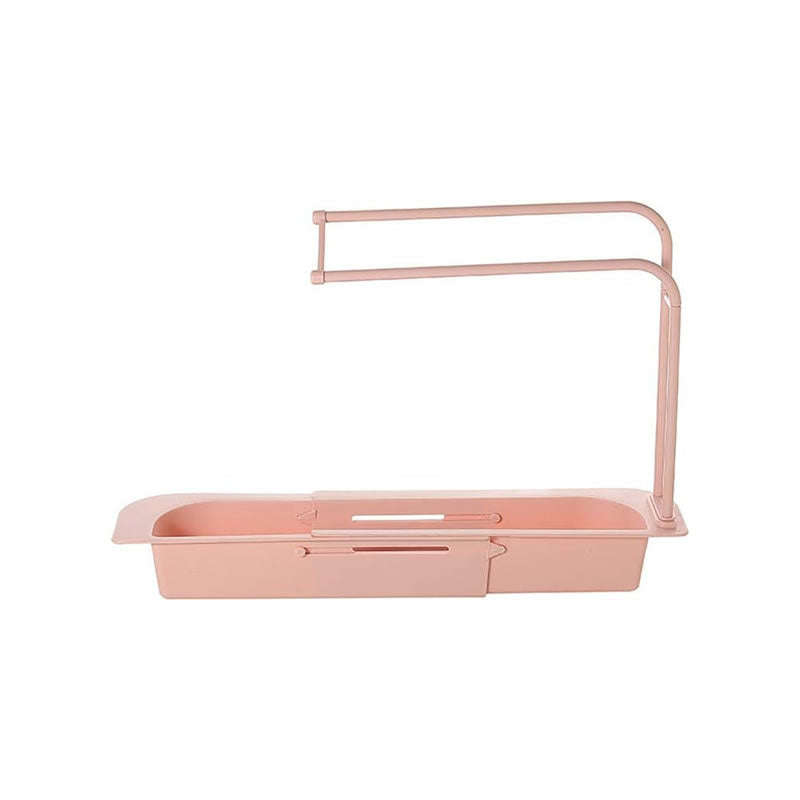 Telescopic Expandable Sink Drain Basket Holder Rack F42-8-765 Pink