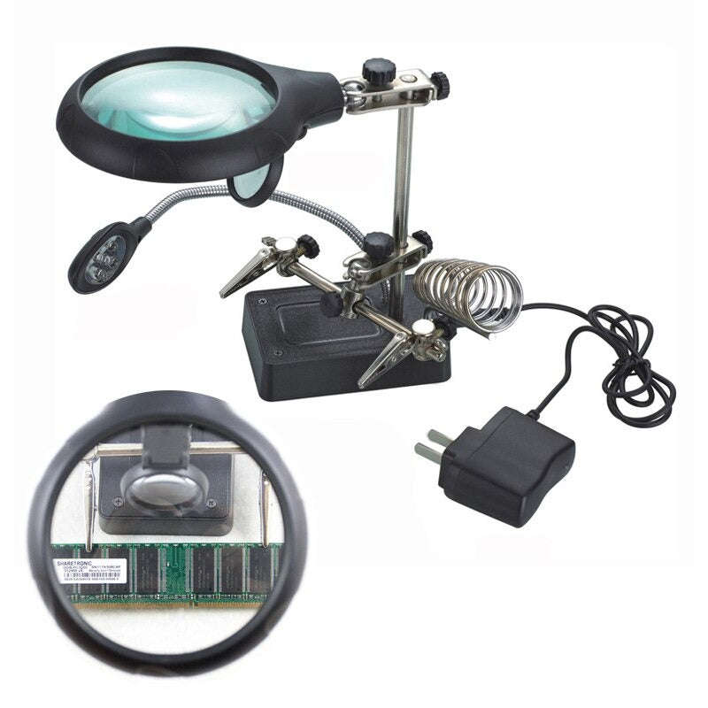 5 LED Light Auxiliary Clip Magnifier  MG16129-C