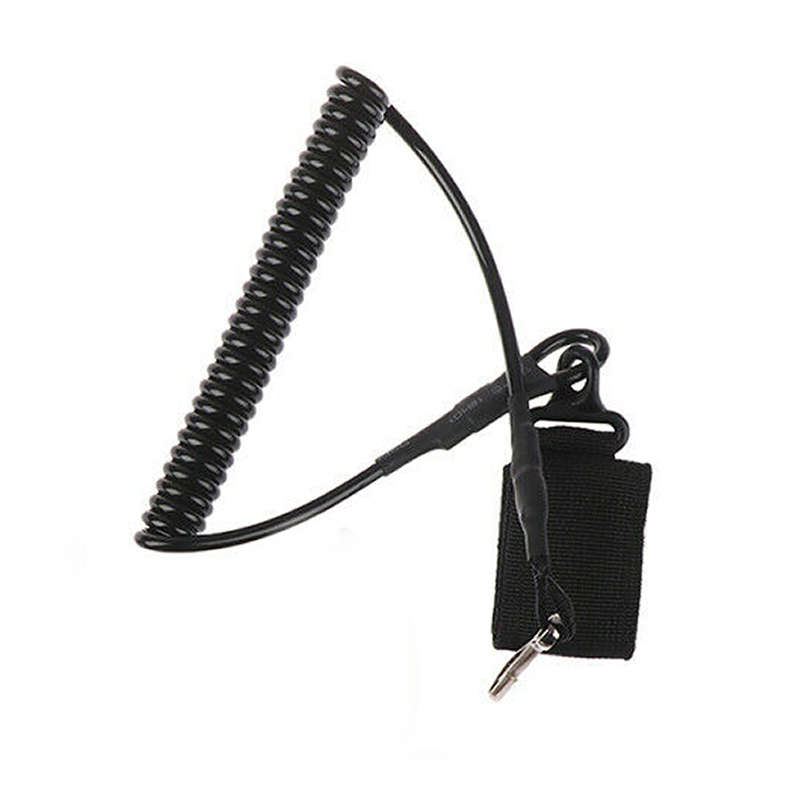 Retractable Tactical Spring Lanyard CF-73 BLACK