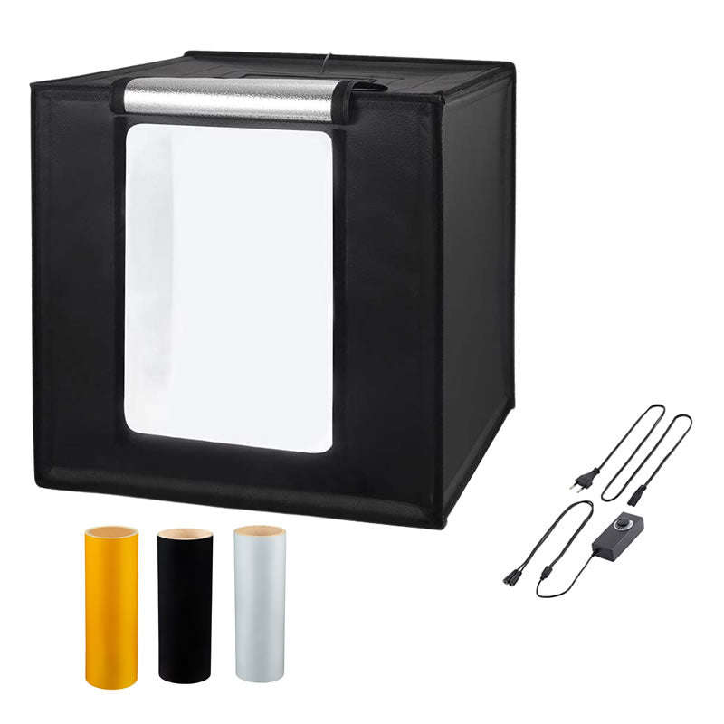 80cm LED Studio Photo Box with LED Lights and 3 Backdrops