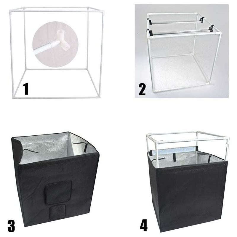 80cm LED Studio Photo Box with LED Lights and 3 Backdrops