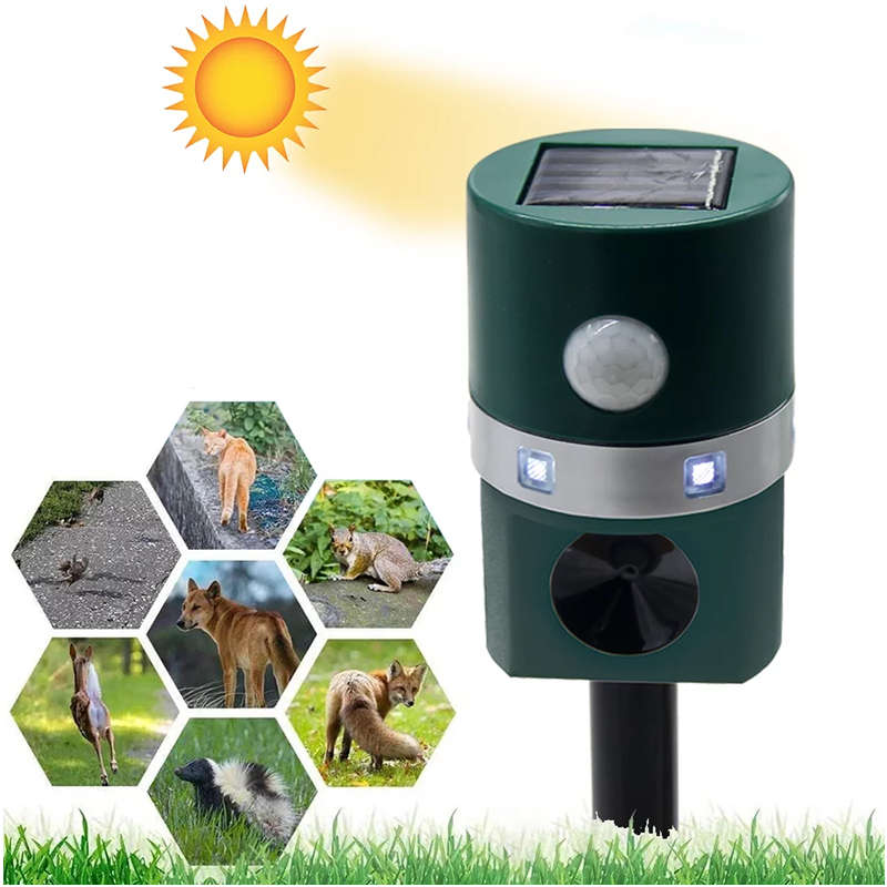 Multifunctional Solar LED Garden Pest Repeller EL-11