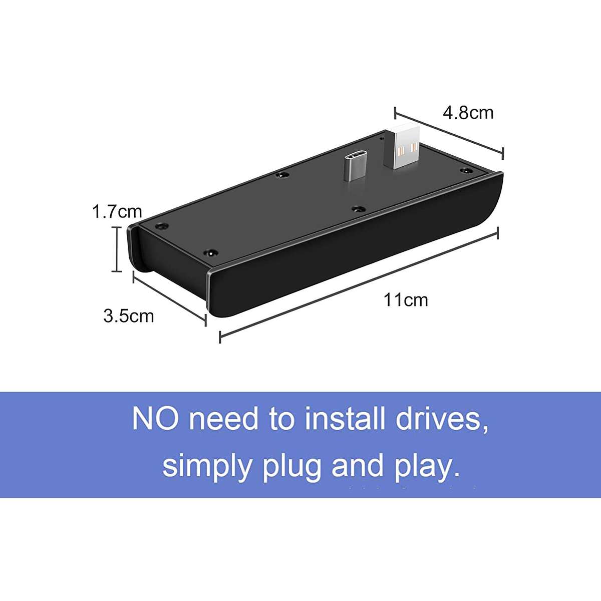 5 Port USB 3.0 HUB for PS5 Console/PS5 Digital Edition Console - Black