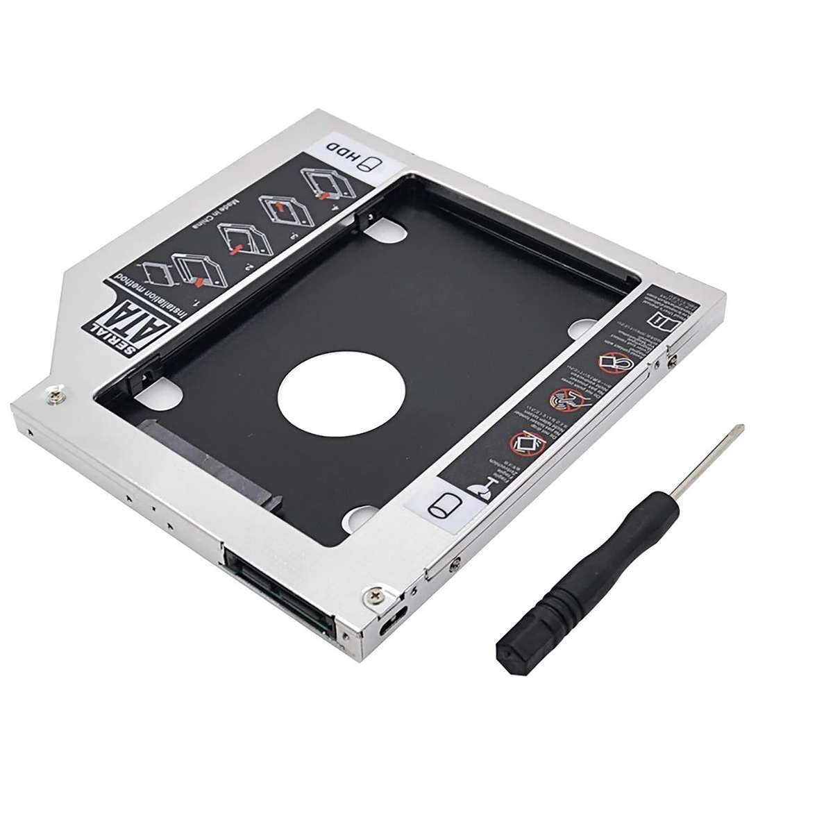 Universal SATA 2nd HDD HD SSD Enclosure Hard Drive Caddy Tray 9.5mm