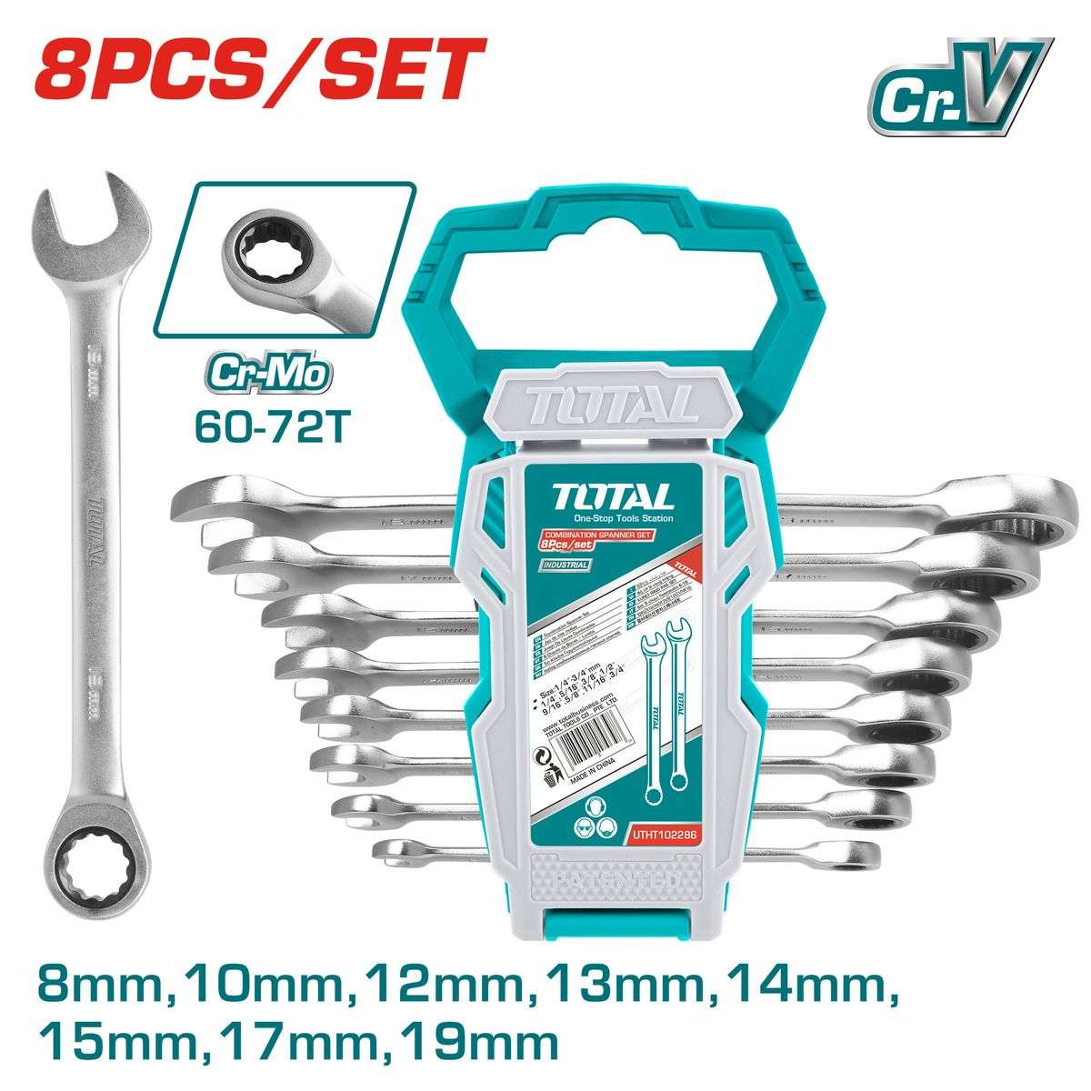 Total Ratchet Spanner Set-8Pcs