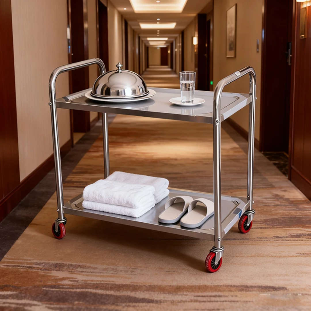 2 Tier Stainless Steel Trolley