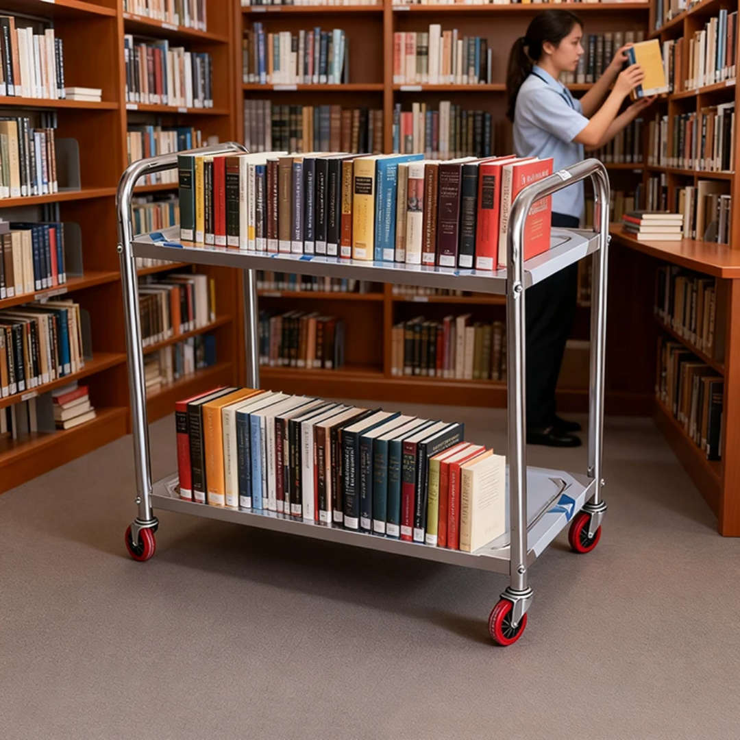 2 Tier Stainless Steel Trolley