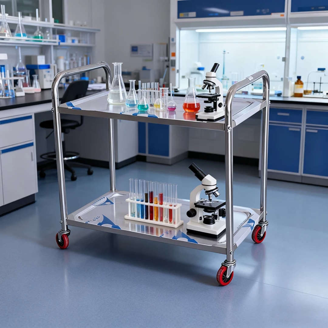 2 Tier Stainless Steel Trolley