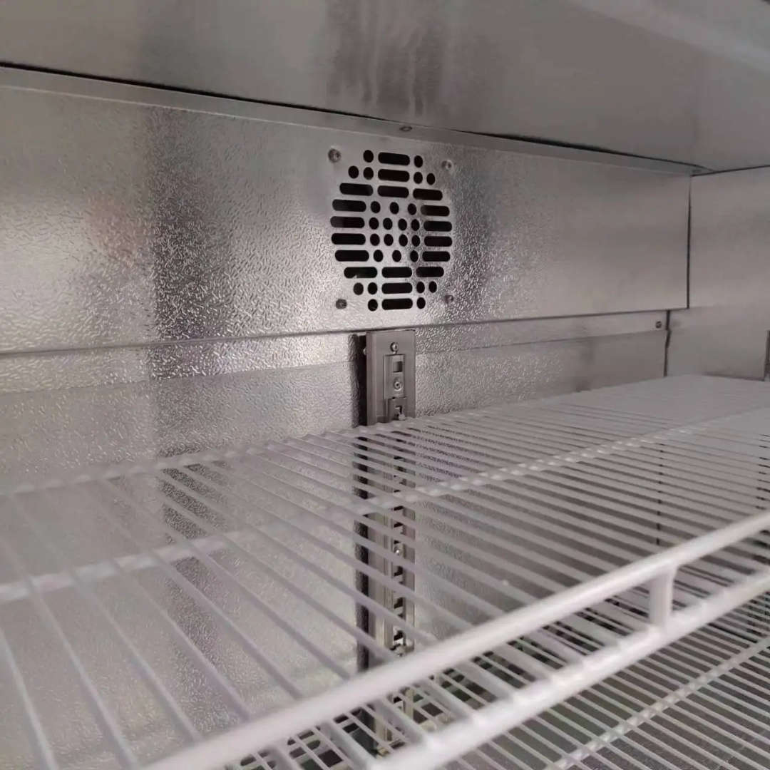 Commercial Back Bar Cooler 3 Glass Swing Doors 320 L PREMIUM  Stainless Steel - 1350 mm - 2 Sh...