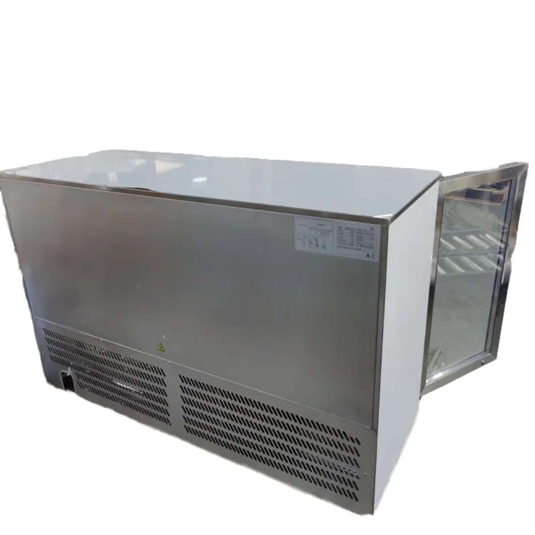 Commercial Back Bar Cooler 3 Glass Swing Doors 320 L PREMIUM  Stainless Steel - 1350 mm - 2 Sh...
