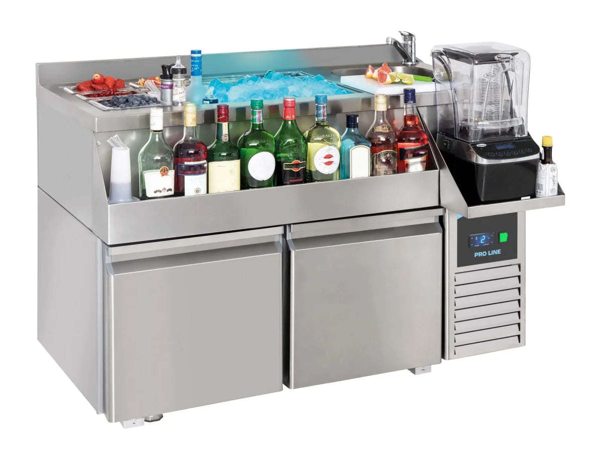 COOLING TABLE 2 DOORS WITH COCKTAIL BAR STATION