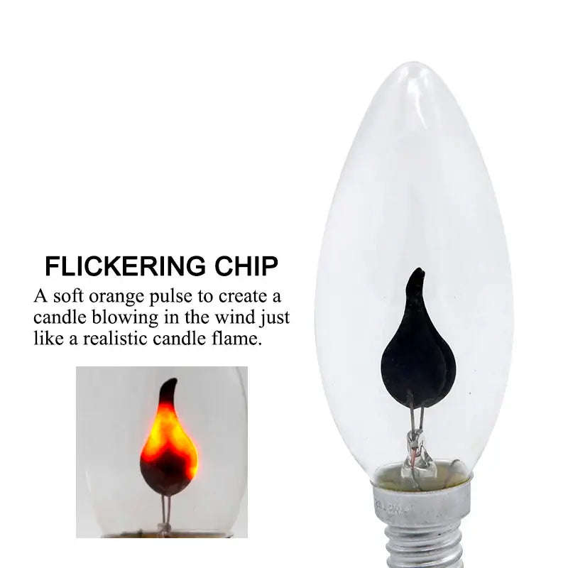 LED Vintage Edison Candle Light Retro Bulb - Flickering Flame Effect