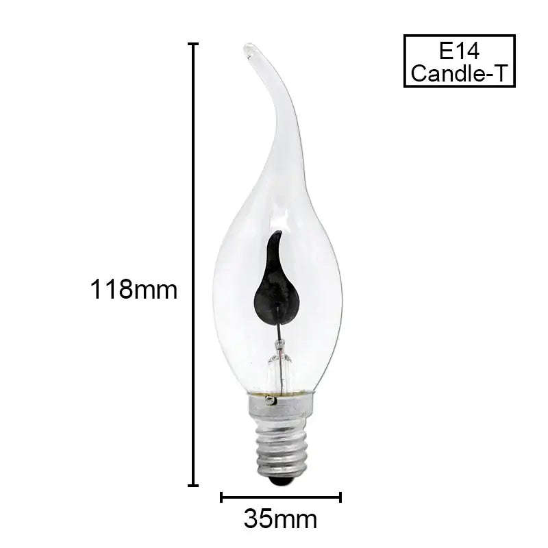 LED Vintage Edison Candle Light Retro Bulb - Flickering Flame Effect
