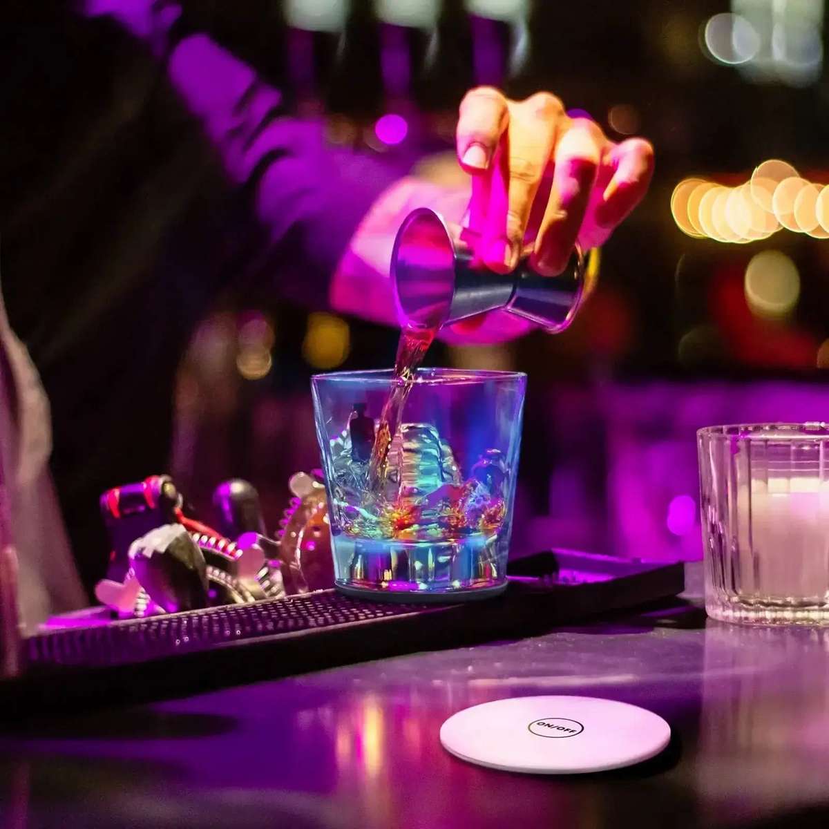 LED Coaster Lights / Wine Bottle Base Stickers