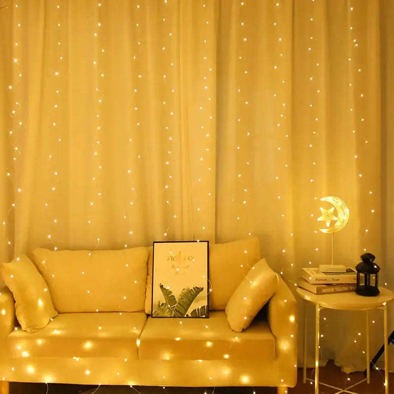 LED Curtain String Lights - USB Powered