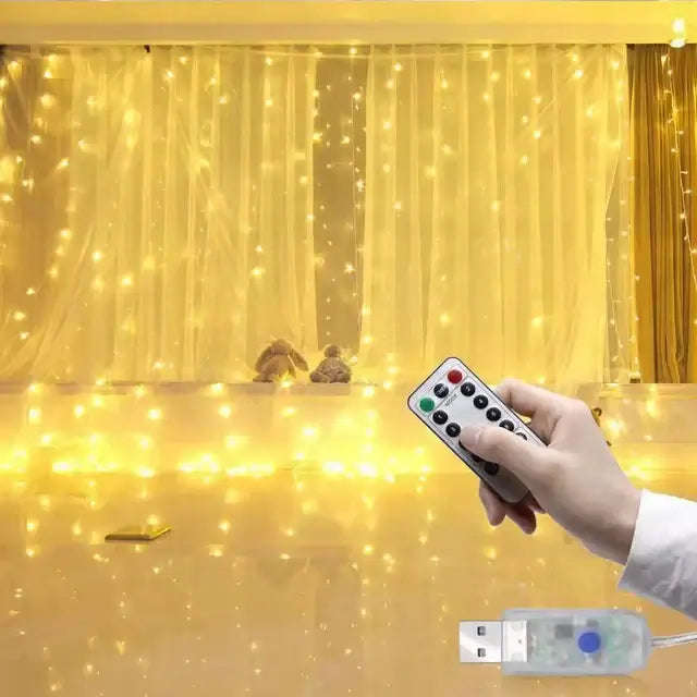 LED Curtain String Lights - USB Powered
