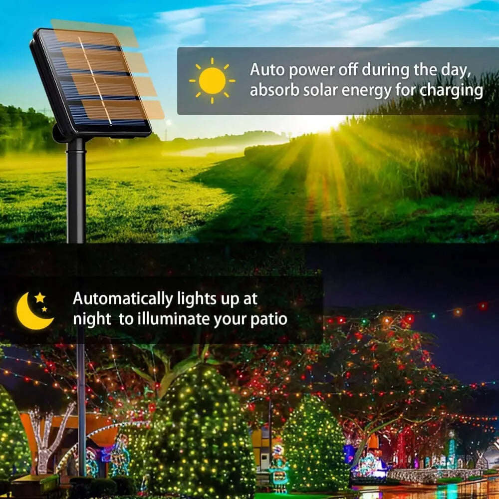 LED Outdoor Solar Fairy Lights - 12m, 100 LED