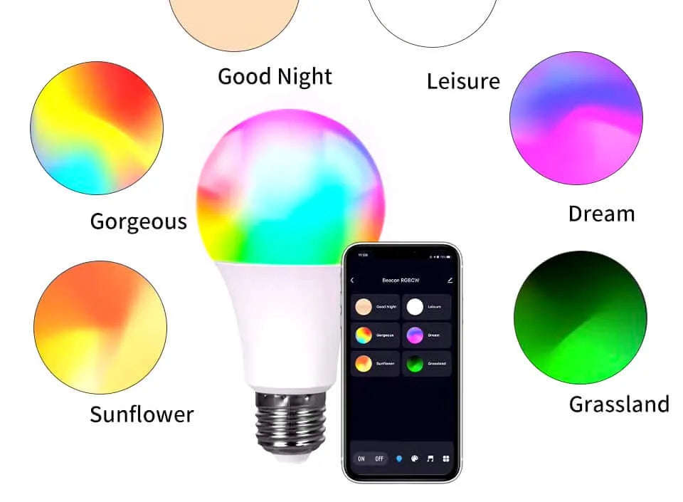 LED Smart Colour Changing Bulb - RGB - Bluetooth Controlled - 15W