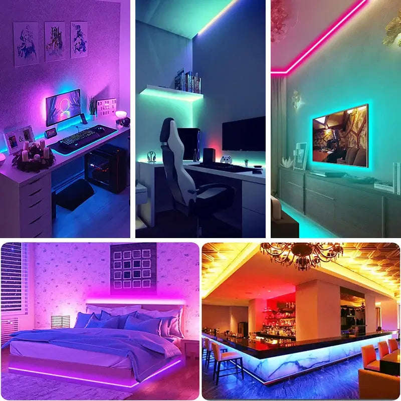 LED Strip Lights - USB Powered - RGB 5050 with Remote Control and Bluetooth