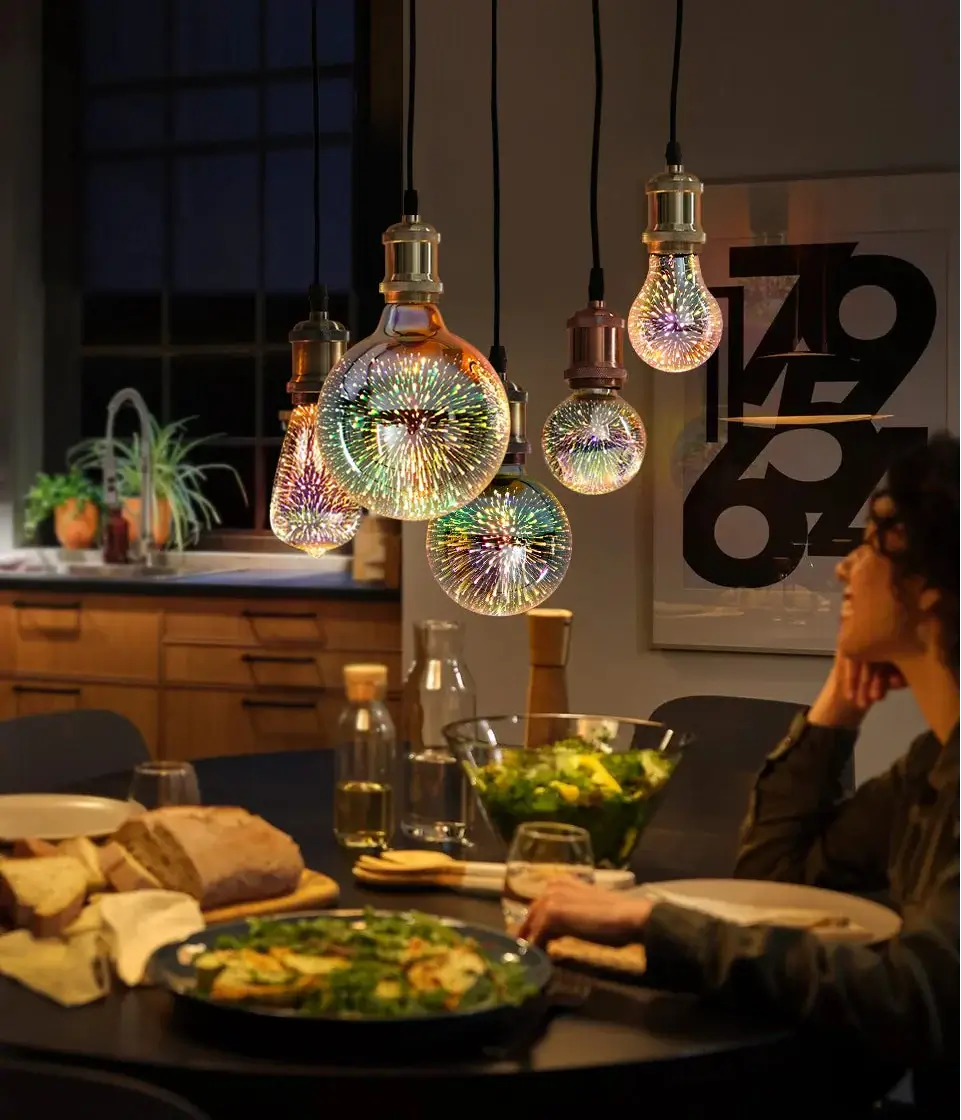 3D Fireworks LED Edison Bulb