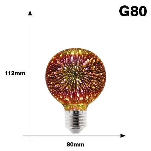 3D Fireworks LED Edison Bulb