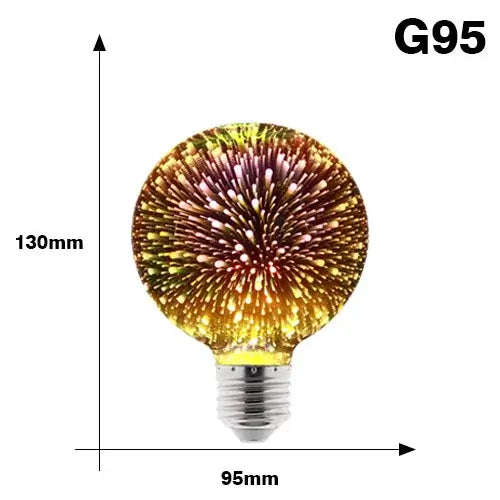 3D Fireworks LED Edison Bulb