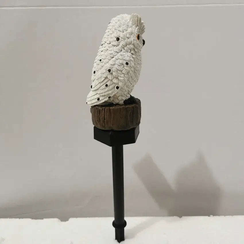 Garden Solar Light Outdoor Decor Resin Owl Solar LED Light with Stake