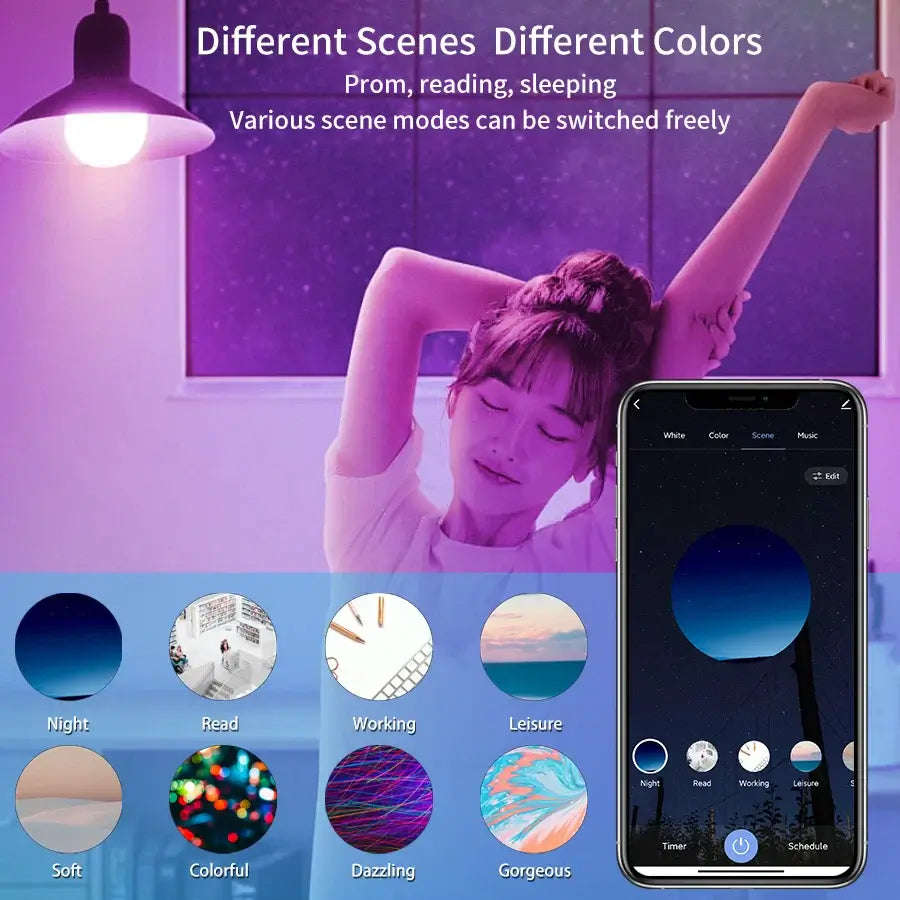 Google Assistant / Tuya / Smart WiFi / Alexa LED RGB Lamp - 15W