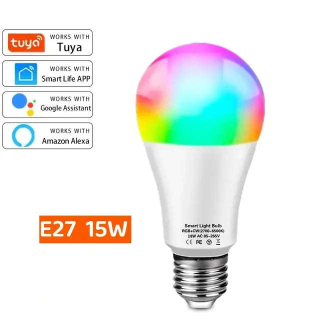 Google Assistant / Tuya / Smart WiFi / Alexa LED RGB Lamp - 15W