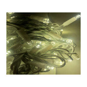 LED Outdoor Lights 10m - Warm White 4000K - Steady (White Cable)